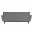 Lexicon Everton Chenille Reversible Sofa Chaise with Tufted Back in Gray