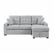 Lexicon McCafferty 2-Piece Fabric Pull-out Bed & Right Chaise in Gray