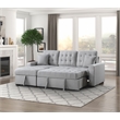 Lexicon McCafferty 2-Piece Fabric Pull-out Bed & Left Chaise in Gray