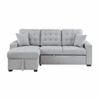 Lexicon McCafferty 2-Piece Fabric Pull-out Bed & Left Chaise in Gray