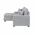 Lexicon McCafferty 2-Piece Fabric Pull-out Bed & Left Chaise in Gray