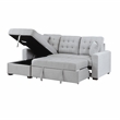 Lexicon McCafferty 2-Piece Fabric Pull-out Bed & Left Chaise in Gray