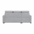 Lexicon McCafferty 2-Piece Fabric Pull-out Bed & Left Chaise in Gray