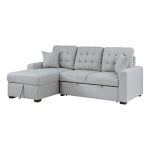 Lexicon McCafferty 2-Piece Fabric Pull-out Bed & Left Chaise in Gray