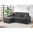 Lexicon McCafferty 2-Piece Fabric Pull-out Bed & Left Chaise in Dark Gray