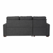 Lexicon McCafferty 2-Piece Fabric Pull-out Bed & Left Chaise in Dark Gray