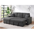 Lexicon McCafferty 2-Piece Fabric Pull-out Bed & Left Chaise in Dark Gray