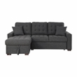 Lexicon McCafferty 2-Piece Fabric Pull-out Bed & Left Chaise in Dark Gray
