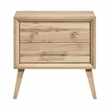 Lexicon Marrin 2-Drawer Contemporary Wood Nightstand in Natural Oak