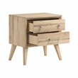 Lexicon Marrin 2-Drawer Contemporary Wood Nightstand in Natural Oak