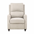 Lexicon Loveland Upholstered Fabric Push Back Recliner in Beige
