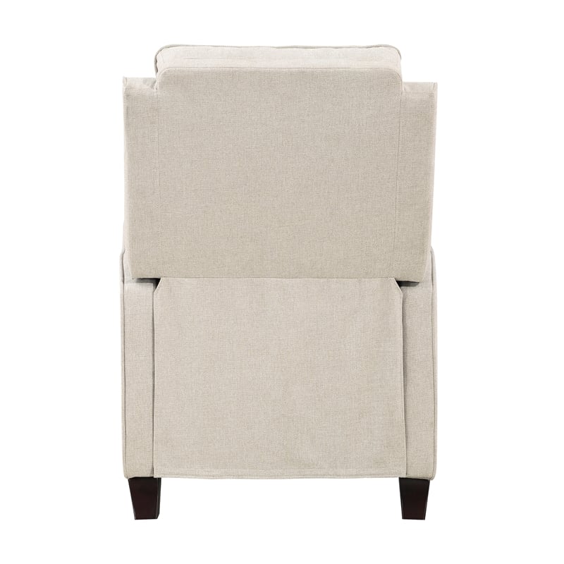 Lexicon Loveland Upholstered Fabric Push Back Recliner in Beige