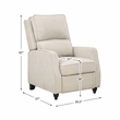Lexicon Loveland Upholstered Fabric Push Back Recliner in Beige
