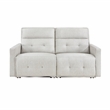 Lexicon Salida Fabric Power Double Reclining Loveseat in White