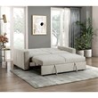 Lexicon Michah Fabric Convertible Sofa with Pull-out Bed in Light Gray
