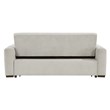 Lexicon Michah Fabric Convertible Sofa with Pull-out Bed in Light Gray