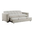 Lexicon Michah Fabric Convertible Sofa with Pull-out Bed in Light Gray