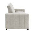 Lexicon Michah Fabric Convertible Sofa with Pull-out Bed in Light Gray