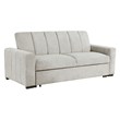 Lexicon Michah Fabric Convertible Sofa with Pull-out Bed in Light Gray