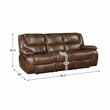 Lexicon Ellicott 2-Piece Leather Match Sofa Set in Brown