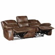 Lexicon Ellicott 2-Piece Leather Match Sofa Set in Brown