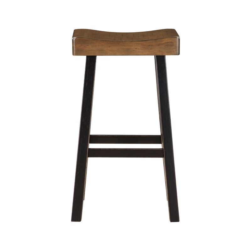Lexicon Caspian 4-Pcs Pack Wood Pub Height Set in 2-Tone (Black and Brown)