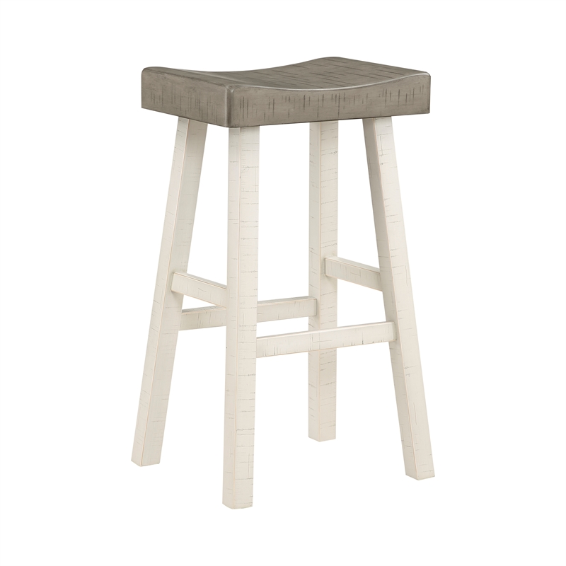 Lexicon Caspian 4-Pcs Pack Wood Pub Height Set in 2-Tone (White and Coffee)