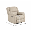Lexicon Fairview Fabric Manual Recliner in Oatmeal