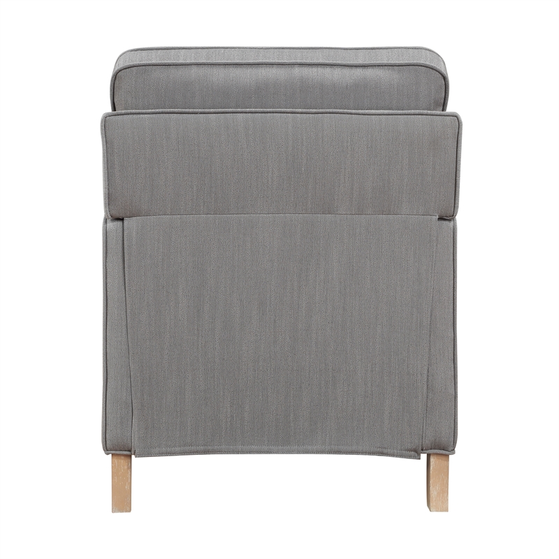 Lexicon Hampstead Fabric Push Back Reclining Chair in Gray