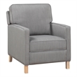 Lexicon Hampstead Fabric Push Back Reclining Chair in Gray