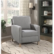 Lexicon Hampstead Fabric Push Back Reclining Chair in Gray