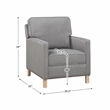 Lexicon Hampstead Fabric Push Back Reclining Chair in Gray