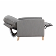 Lexicon Hampstead Fabric Push Back Reclining Chair in Gray