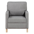 Lexicon Hampstead Fabric Push Back Reclining Chair in Gray