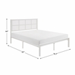 Lexicon Sanibel Metal Frame King Metal Platform Bed in White
