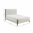 Lexicon Julian Chenille California King Platform Bed in Beige