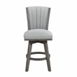 Lexicon Corvallis Velvet Swivel Counter Height Chair in Gray