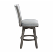 Lexicon Corvallis Velvet Swivel Counter Height Chair in Gray