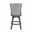 Lexicon Corvallis Velvet Swivel Counter Height Chair in Gray