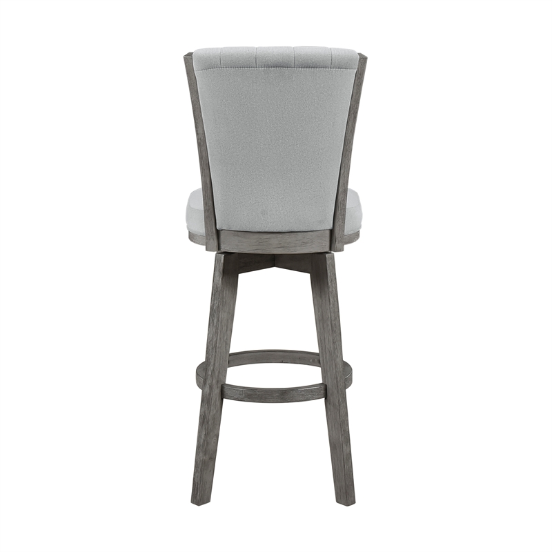 Lexicon Corvallis Velvet Swivel Pub Height Chair in Gray