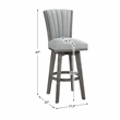 Lexicon Corvallis Velvet Swivel Pub Height Chair in Gray