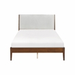 Lexicon Jasper Chenille Queen Platform Bed in Light gray