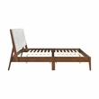 Lexicon Jasper Chenille Queen Platform Bed in Light gray