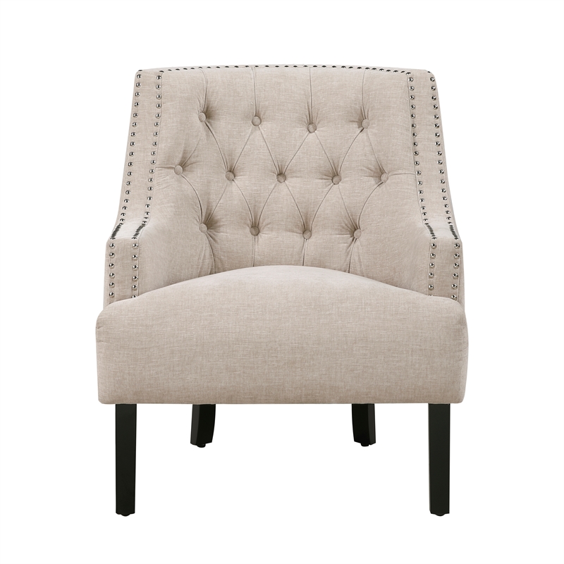 Lexicon Charisma Chenille Accent Chair in Beige
