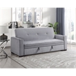 Lexicon Grady Velvet Convertible Sofa with Hidden Storage and Cup Holders