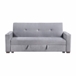 Lexicon Grady Velvet Convertible Sofa with Hidden Storage and Cup Holders