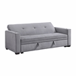 Lexicon Grady Velvet Convertible Sofa with Hidden Storage and Cup Holders