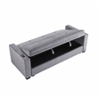 Lexicon Grady Velvet Convertible Sofa with Hidden Storage and Cup Holders