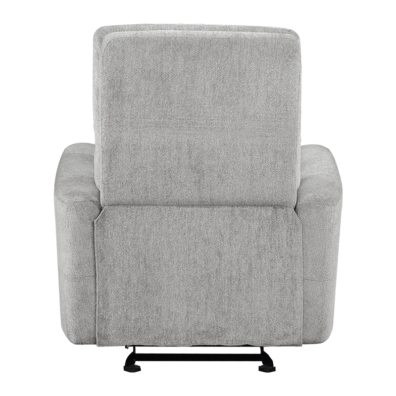 Lexicon Lyndon Chenille Glider Reclining Chair in Gray