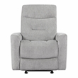Lexicon Lyndon Chenille Glider Reclining Chair in Gray